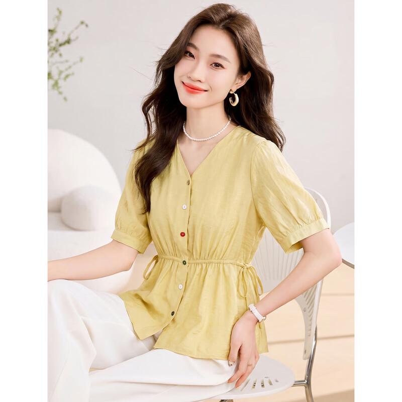 ORIGIN Women s Printed V-Neck 3/4 Sleeve Cardigan XL золотой