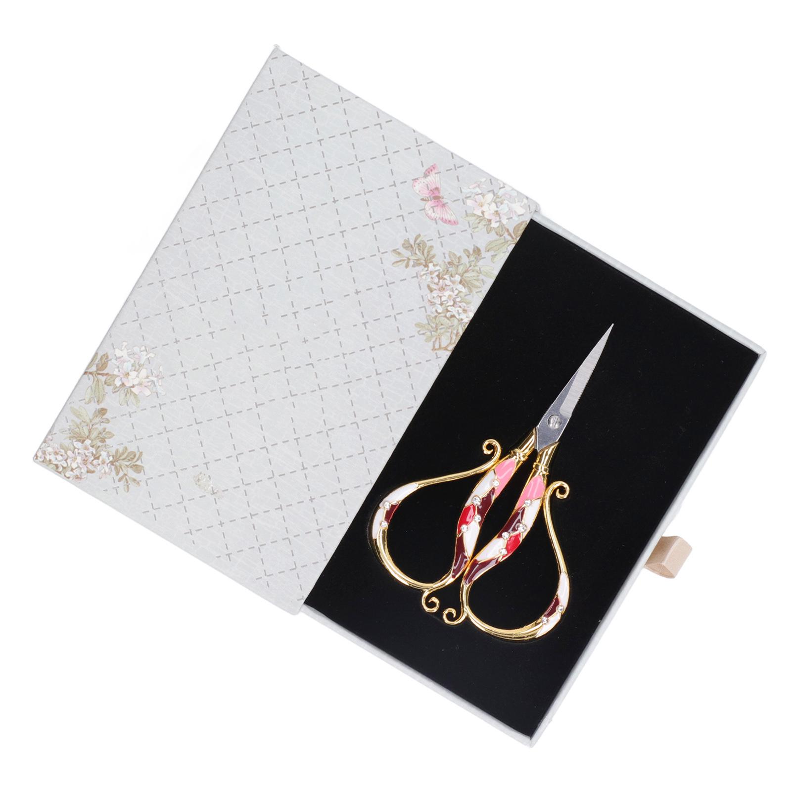 

Винтажные ножницы для вышивания, нержавеющая сталь, портативные ножницы для рукоделия, пряжа, ножницы для искусства