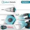 Yofidra 1500W Electric Cordless Vacuum Cleaner Portable Rechargeable Household Cleaning Power Tool For Makita 18V Battery Pin
