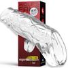 Enhanced Men's Wolf Tooth Sleeve Restraint Ring: Thickening, Enlarging, Exposed Head Lock Condom.