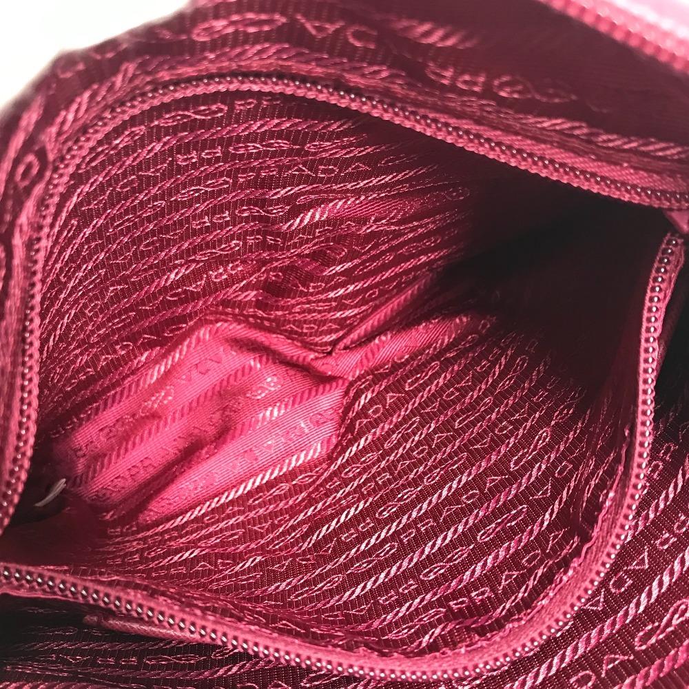 Prada Triangle Logo Triangle Logo Plate Crossbody Bag Shoulder Bag Nylon Pink
