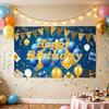 Happy Birthday Banner Hintergrund, Party Foto Hintergrundtuch für Feier, Girlande Flaggen Dekoration für Kinder Frauen, Happy Birthday Zubehör
