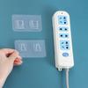 Wall-mounted Self-Adhesive Punch-free Transparent Socket Holder Plug Fixer Plug Sticker