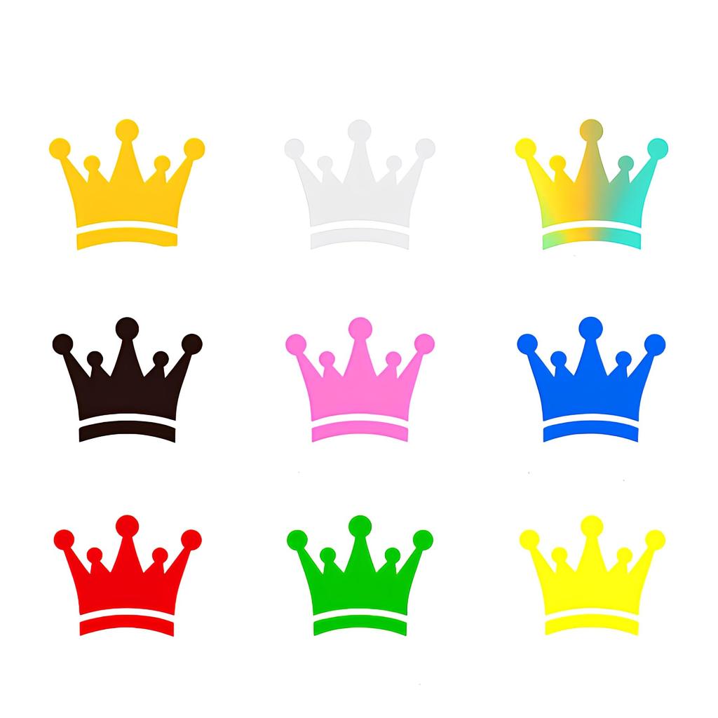 Crown Sticker Car Motorcycle Helmet Compatible Waterproof Durable Weatherproof 4.3 Inches (11 Cm) Large