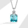 Ladies Elegant Square Zircon Pendant Necklaces