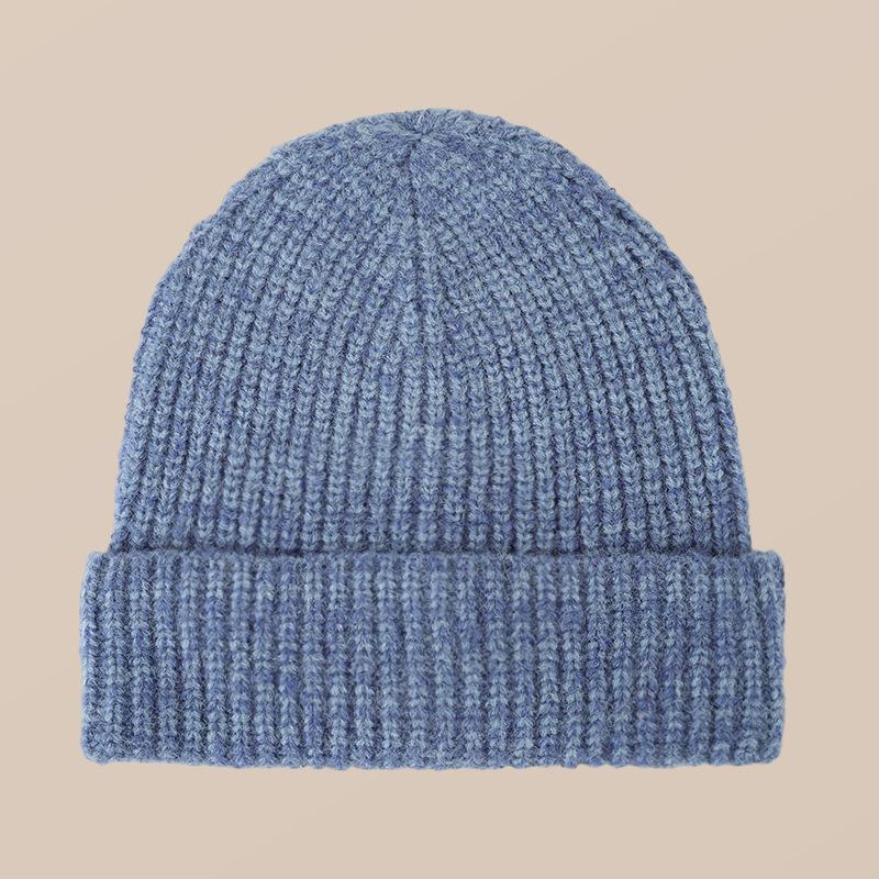 Cold Hat Big Head Wing Thick Wool Hat for Women Spring Versatile Warm Loose Face Small Ear Protection Knit Hat Piles of Hats