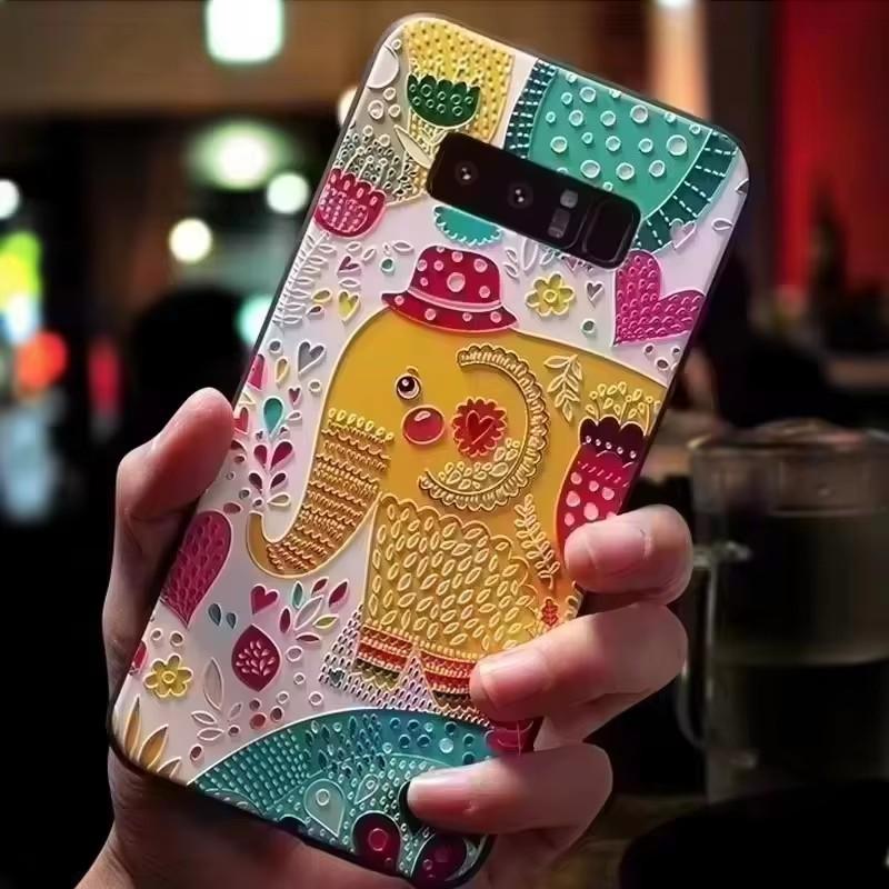For Oneplus 8 Pro / 9 Pro / 10 Pro Case 3D Flower Relief Silicone Emboss Covers for Oneplus 10 Pro Case Protective Soft Cartoon