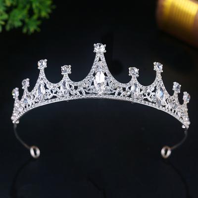 European and American Fashionable Alloy Crowns Adult Party Princess Crowns Bride Headwear, Rhinestone Hair Crowns  Small Crowns