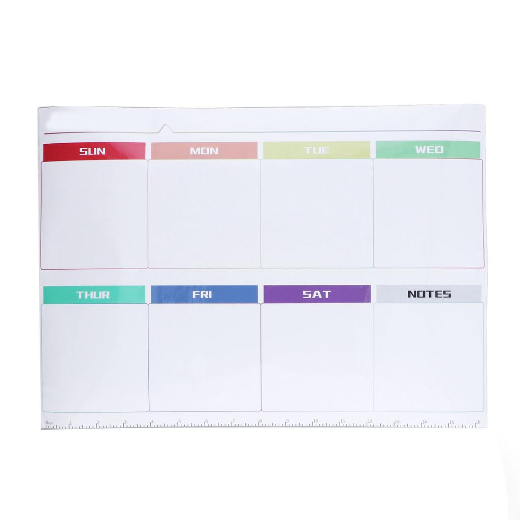 Weekly Calendar Self Adhesive Reusable Weekly Dry Erase Board Paste with Eraser for Home Wall Fridge