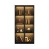 Glass Display Cabinet with App LED Lighting, Double-Door with Movable Shelves, 80*40*160cm, Tall Cabinet for Living Room, Bathroom Cabinet