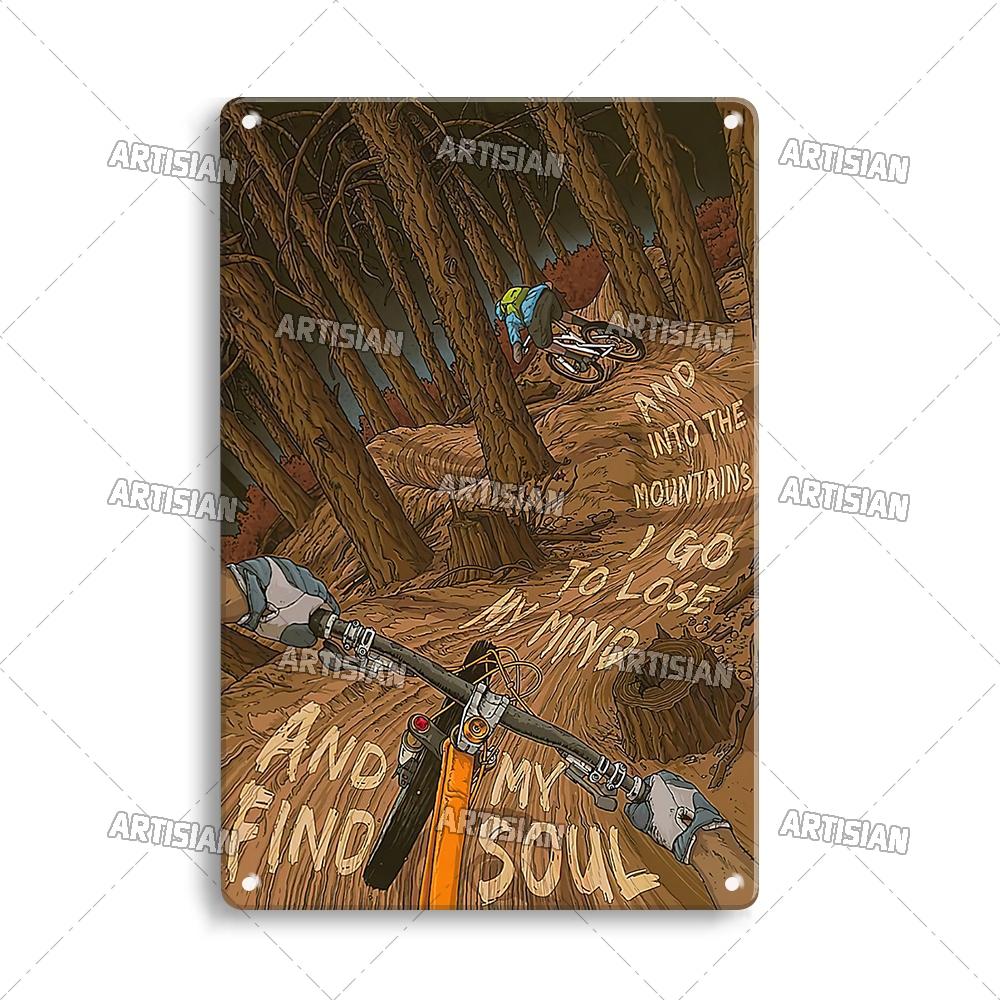 Artisian Cycling Metal Sign Bicycle Tin Plaque Bike Decorative Poster Wall Decor Garage Bar Pub Club Hotel Cafe Kitchen Home