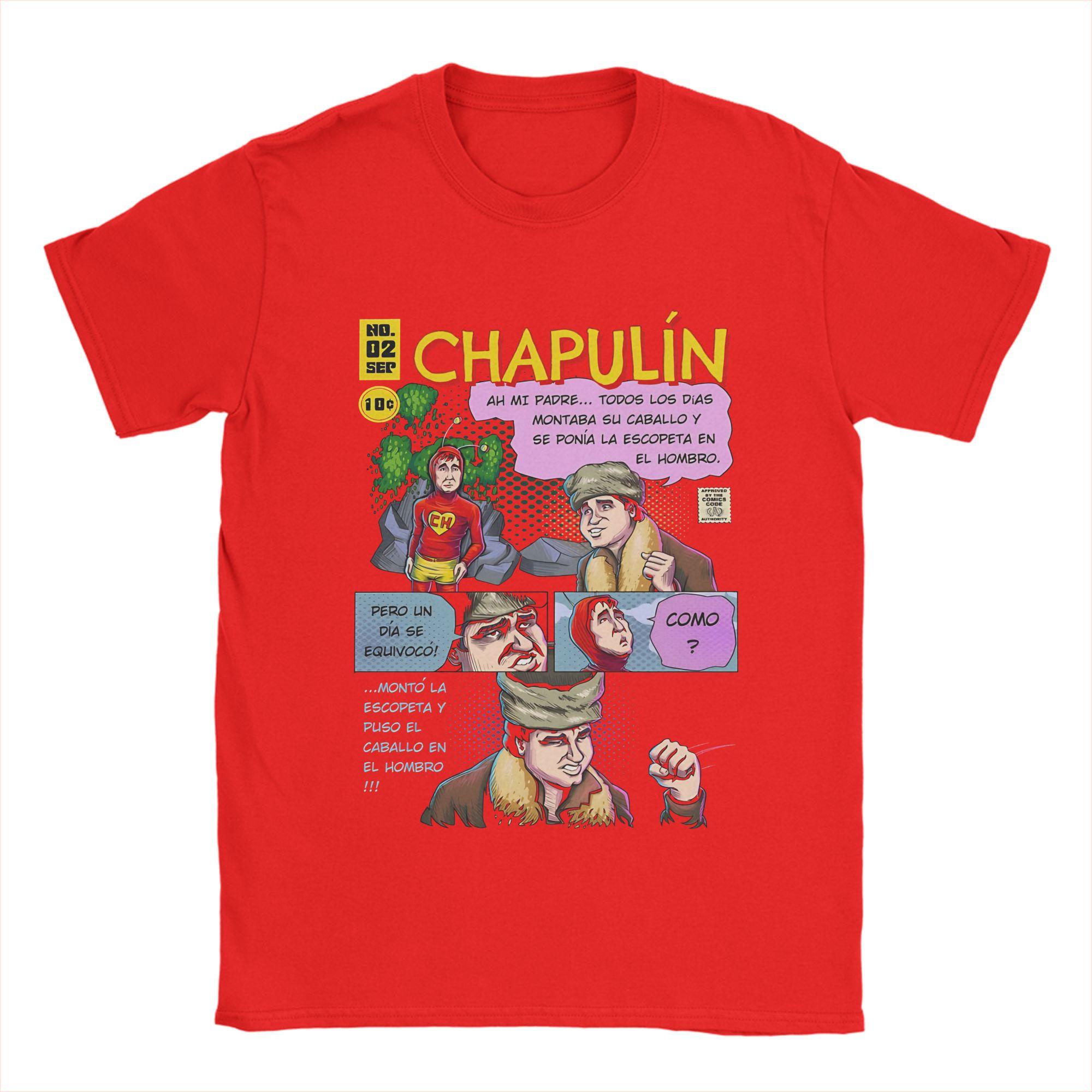 Unisex T Shirt El Chapulín Colorado Y El Dueño De La Cabaña ES  T Shirts Leisure El Chavo Del Ocho Summer Tee Shirt Tops Plus Size S