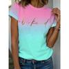 Damen T-Shirt Abstraktes Gesicht Linienkunst Grafischer Druck Oberteile Lässig Rundhals Kurzarm T-Shirt Sommer Outdoor Mode Damenbekleidung