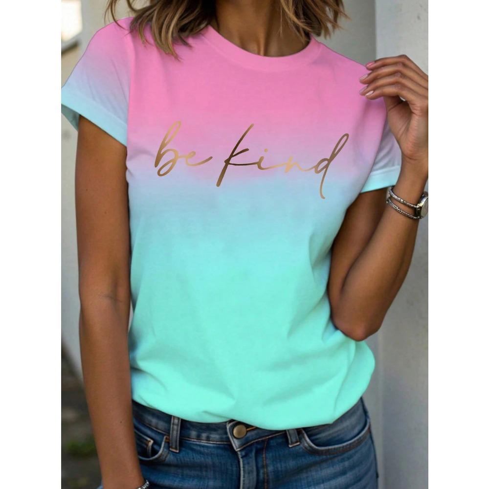 Damen T-Shirt Abstraktes Gesicht Linienkunst Grafischer Druck Oberteile Lässig Rundhals Kurzarm T-Shirt Sommer Outdoor Mode Damenbekleidung