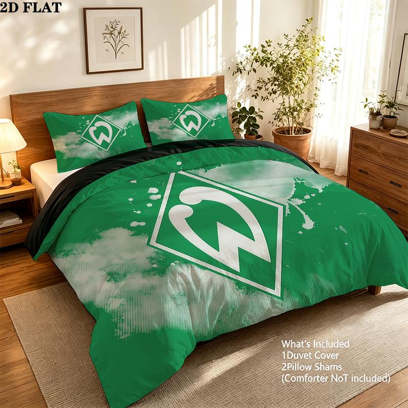 Werder Muster Bettwäsche Heimdekoration Geburtstagsgeschenk ( 1 Bettbezug + 2 Kissenbezüge, ohne Füllung),Fanartikel.