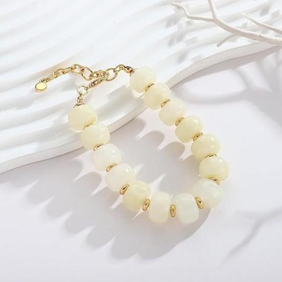 Women Bracelet Bohemian Style Multi-Layered Resin Beaded Bracelet Adjustable Length Versatile Bracelet Wrist Accessory