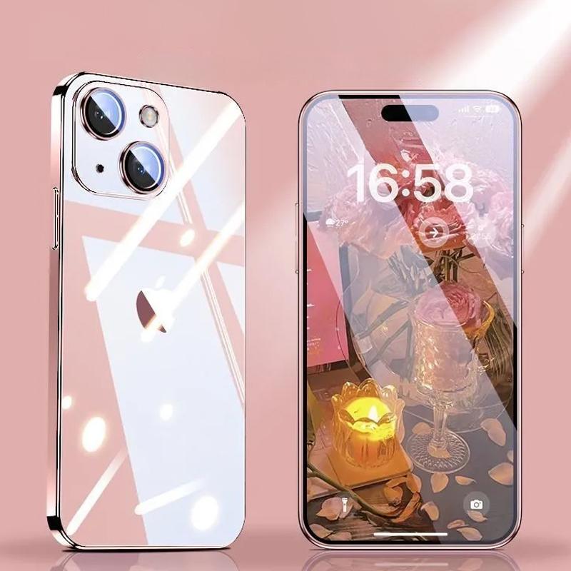 HD Clear Durable Silicone Phone Cover For Iphone Upgraded Lens Anti-Break Anti-Smudge Essential Daily For Iphone Accessory Shell