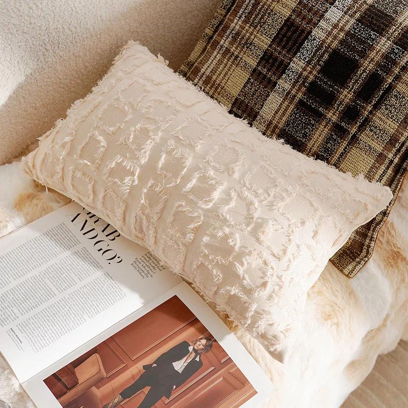 11X11/11X11CM Cream Brown Throw Pillow Cover Luxury Nordic Stamping Waist Cushion Cover Decor Home Decorative Pillowcase 1116
