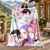 Cacciatori di demoni Kpop Coperta di flanella con nome personalizzato Morbida e calda coperta in peluche Regalo personalizzato per famiglia e amici