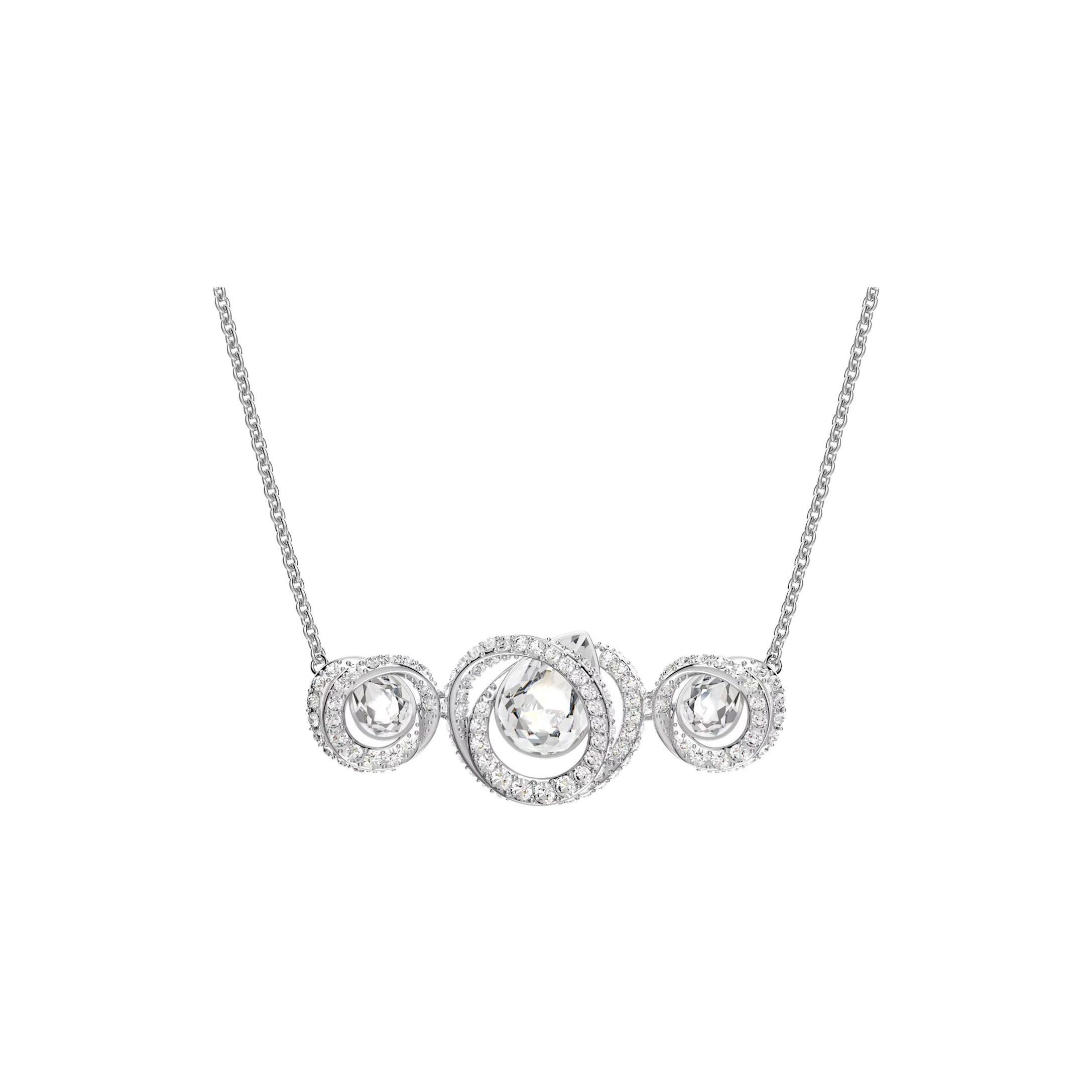 Swarovski Generation Crystal Imitation Rhodium Plated Necklace Women necklace 5636587 Box (Random Color)