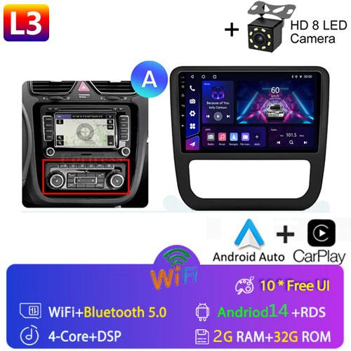 Fortress AI Voice Wireless CarPlay Android Auto Radio pentru Volkswagen Scirocco 2008-2013 4G Multimedia Auto GPS 2din radio auto