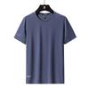 Men's Plus Size Quick-Dry Ice Silk Sports T-Shirt - Breathable, Loose Fit, Short-Sleeve