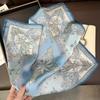 Mulberry Silk Printed Small Square Scarf Spring Fashion Neck Hair Tie