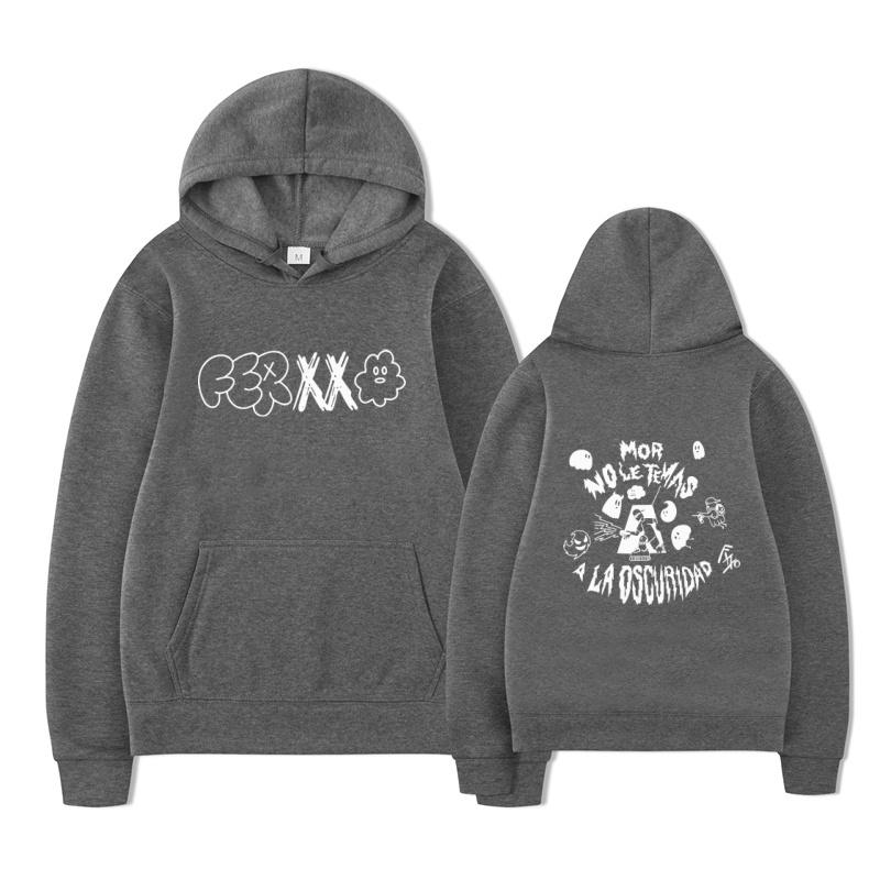 2025 New Feid Ferxxo Hip Hop Men's Pattern Printed Hoodie Retro Music Album Hoodie Ferxxo Hoodie Street Wear