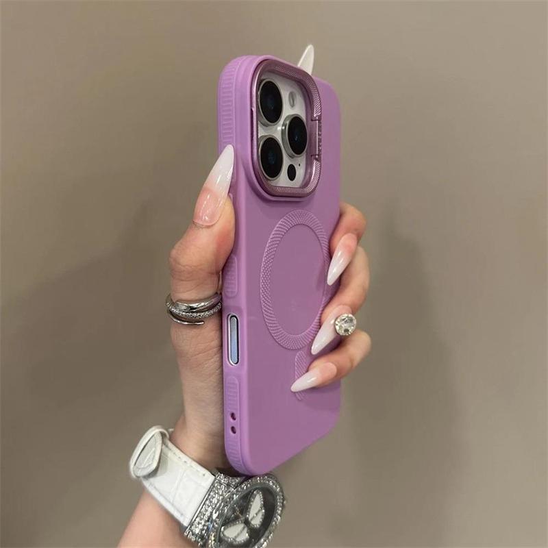 Luxury Wireless Charging Kickstand Magsafe Phone Case For For Iphone 11 12 13 14 15 16 Pro Max Plus Soft Magnetic Bumper Back Cover