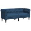 Vidaxl Sofa Chesterfield, Dwuosobowa, Niebieska, Obita Tkaniną