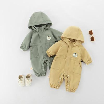 Pagliaccetto Autunnale per Bambino Giacca da Esterno Infantile Casual Doppio Strato con Cappuccio Tuta Pagliaccetto Bambino Caldo Capispalla Vestiti
