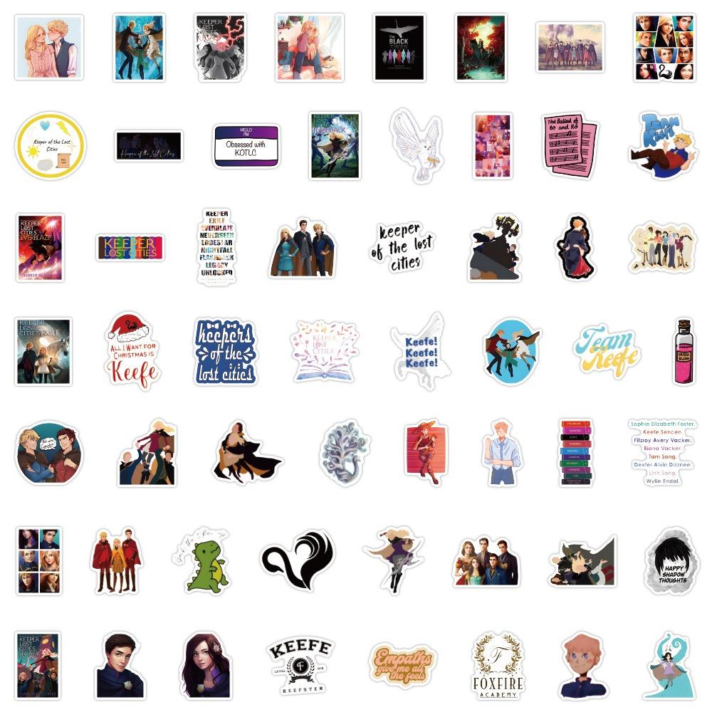 55Pcs Keeper Of The Lost Cities Graffiti Stickers Luggage Water Cup Car Stationery Laptop Refrigerator Decoration Diy Decals