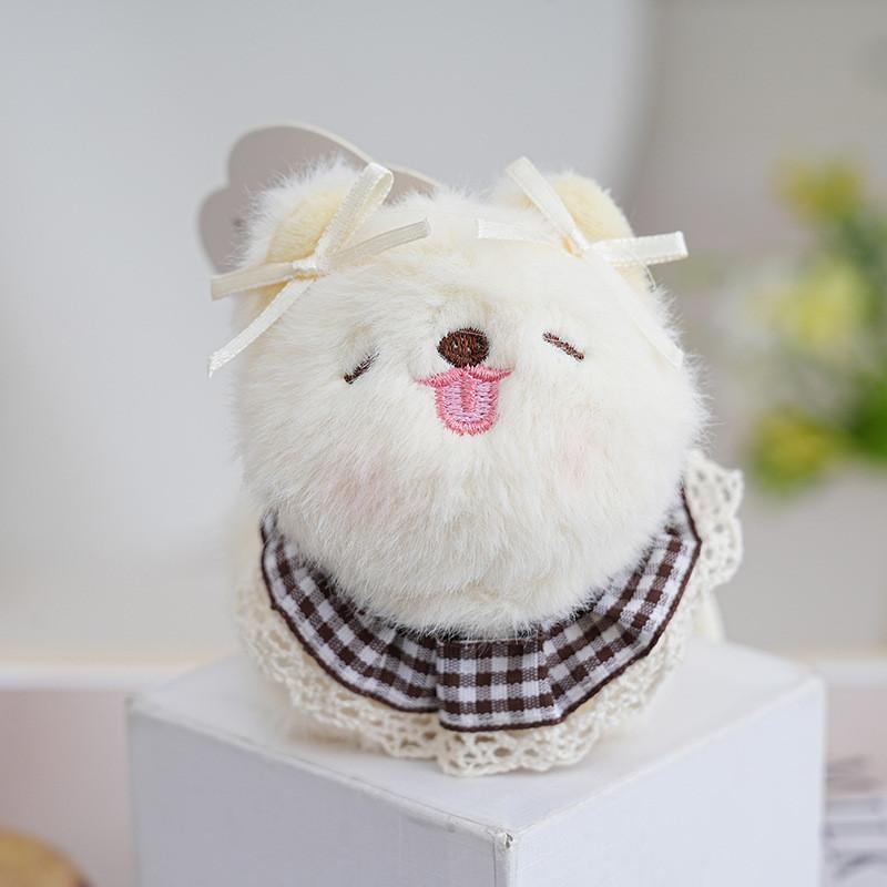 Cute Cat Plush Keychain With Soft Short Pile Fur For Bags And Accessories