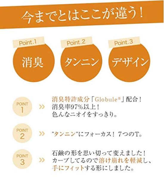 Kakino Sachi KnS Medicated Persimmon Juice Soap 110g Solid Soap Deodorant for Men Body Odor Prevention Deodorizer Made In Japan [Quasi-drug]