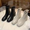 Women's Autumn Winter Fashionable Square Toe Low Heel Ankle Boots Elegant Minimalist Comfortable Versatile Short Boots