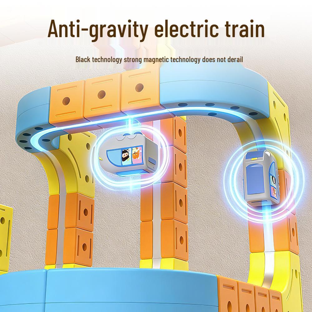Magnetic Rail Car Children's Educational Toy - 3D Train Building Blocks
