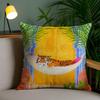 Short Plush Material Pillowcasecheetah Llama Leopard Jungle Pillow Case Custom Printed Brushed Fleece Pillow, Baby Skin-Touch, E