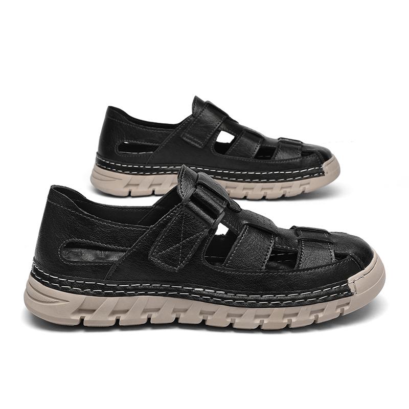 

Fashion White Summer Men s Sandals Fashionable Breathable Casual Shoes Soft Bottom Outdoor Beach Sandals Roman Slippers Large 47 39 чёрный