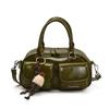 Brown Trendy Pu Bowling Bag For Women Versatile Crossbody Purse Perfect For Use Everyday