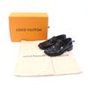 LOUIS VUITTON loafers Square toe leather penny loafers with logo leather 35.5 Used