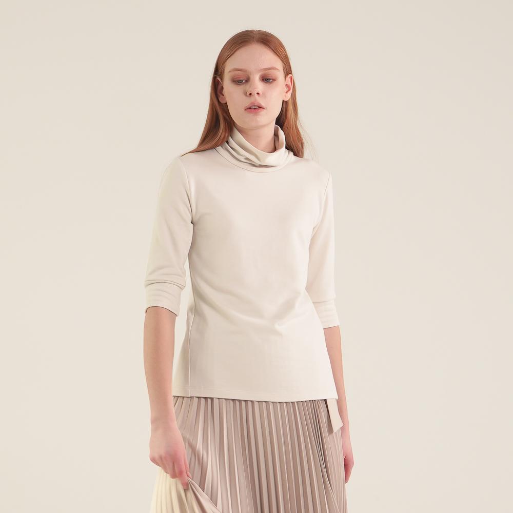 Acud Terry Turtle Neck Top_Ivory Ivory/Free