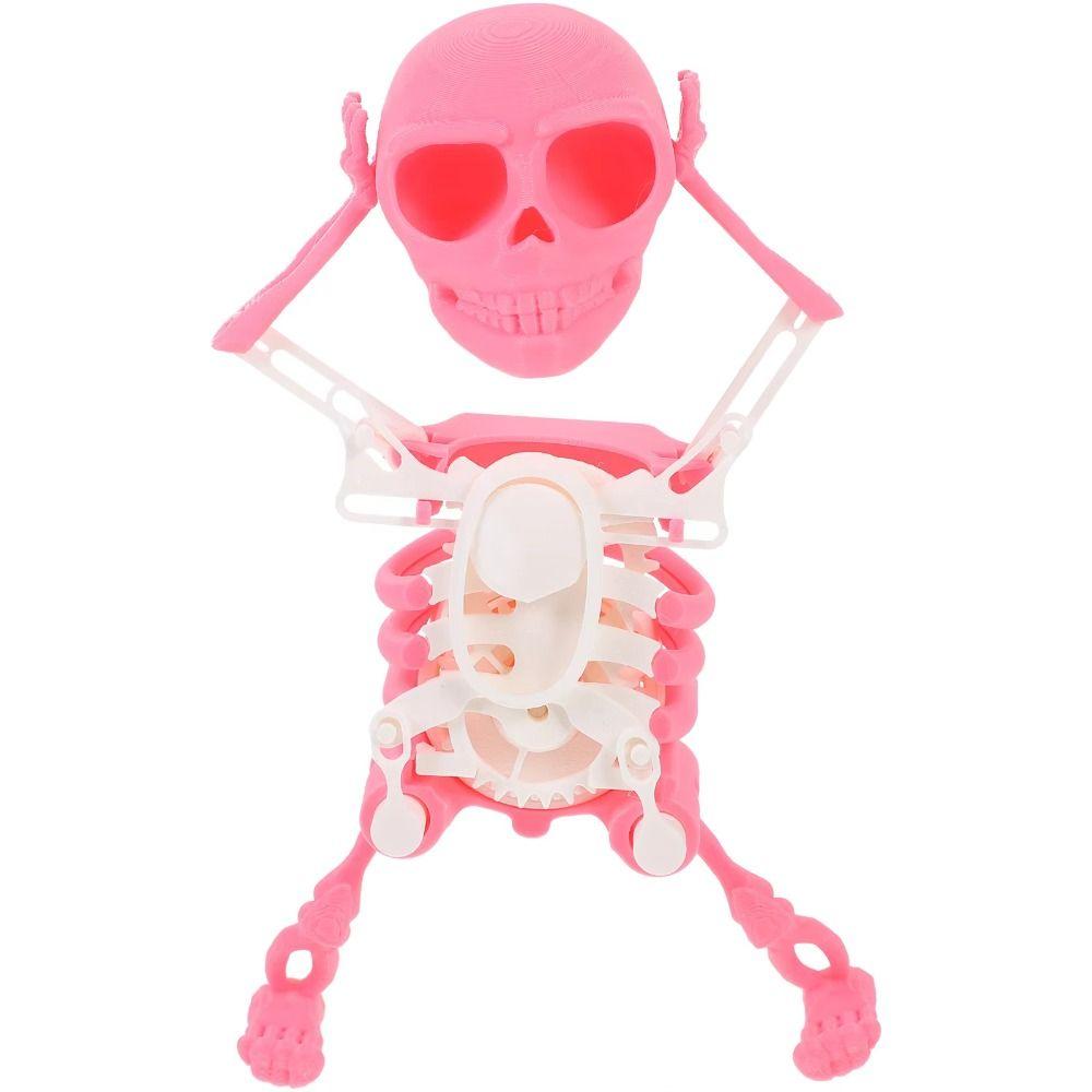 Plastic 3D Print Shaking Skull Doll Dancing Skull Spring Clockwork Toy  Kids Toddlers