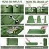Double Sleeping Pad for 2 Person, Thick Inflatable Camping Mat with Built-in Foot Pump & Pillow, Compact Air Mattress for Hiking, Backpacking, Tent