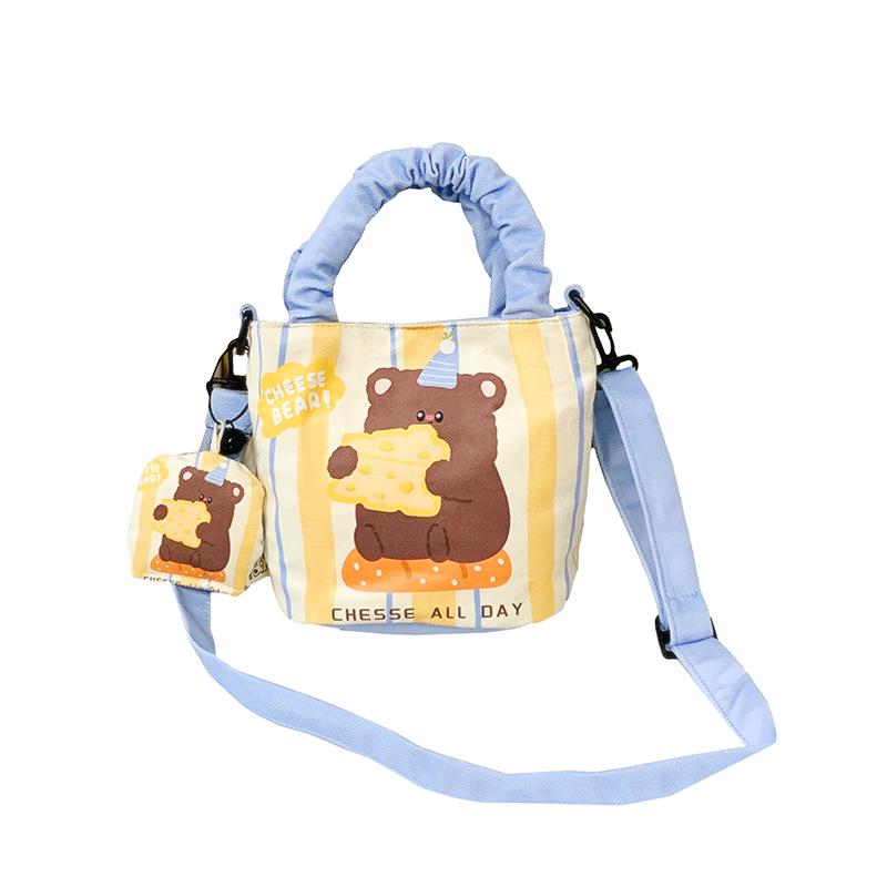 

Холщовая сумка-ведро Doodle большой вместимости - Мультяшная на плечо/через плечо