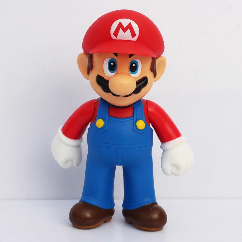 Super Mario Luigi Peach Bowser Yoshi Wario Action Figure Anime Model Toys Cartoon Doll Birthday Gift for Children Kids