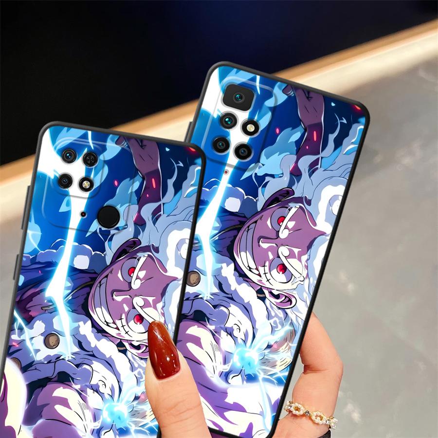 Black Soft Phone Cover Case for Xiaomi Redmi A4 9 A1 A2 Plus 13C 10 K40 K80 Pro A3 12C 14C A5 One Piece Anime Luffy