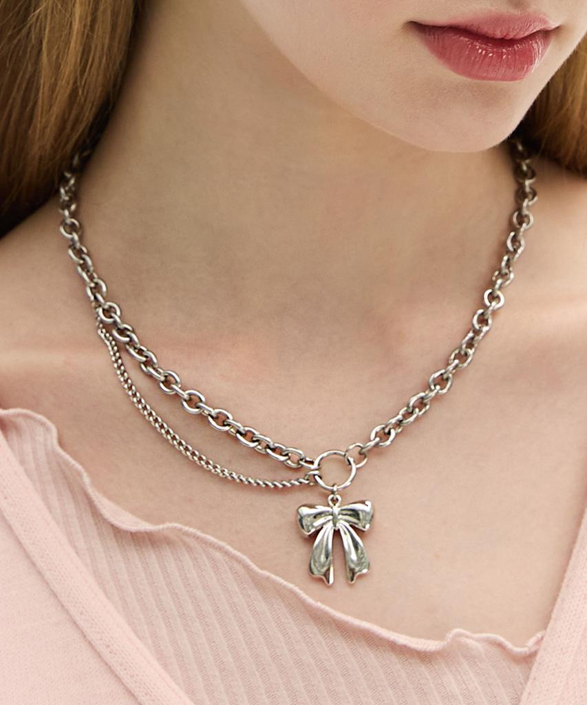 Vvv Ballerina Ribbon Pendant Surgical Necklace
