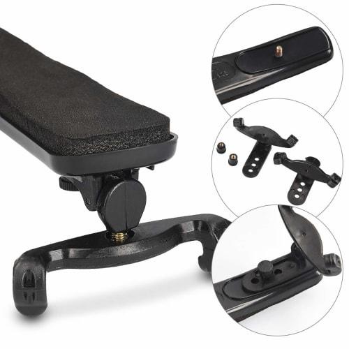 kwmobile Violin Shoulder Rest for 1/4 and 1/8 Violins - Adjustable Soft Rubber Feet - Violin Shoulder Protection