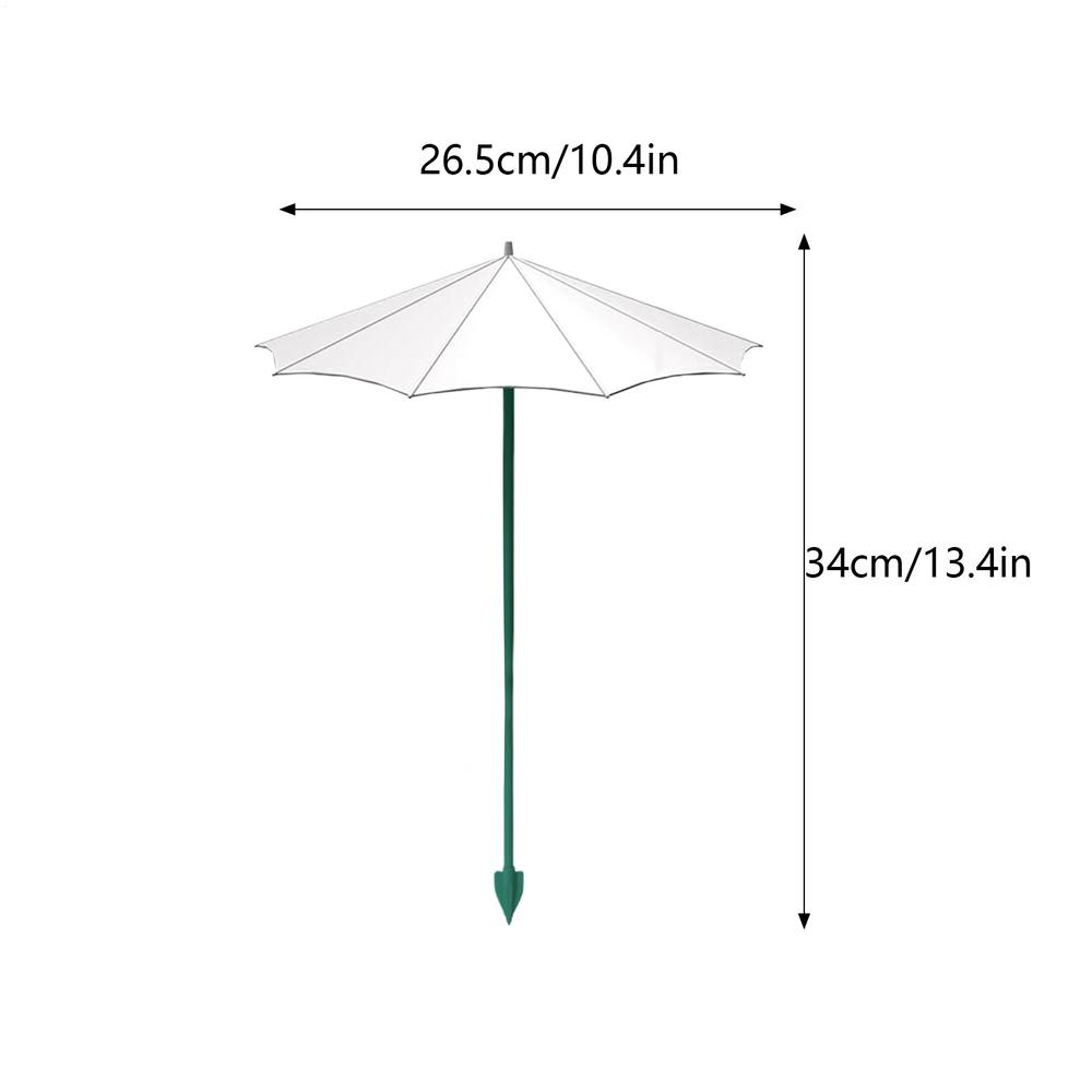 3PCS Small Outdoor Plant Sunscreen Umbrella Mini Sunscreen Umbrella Sun Shade 26.5cm Garden Umbrella Shade With Stake