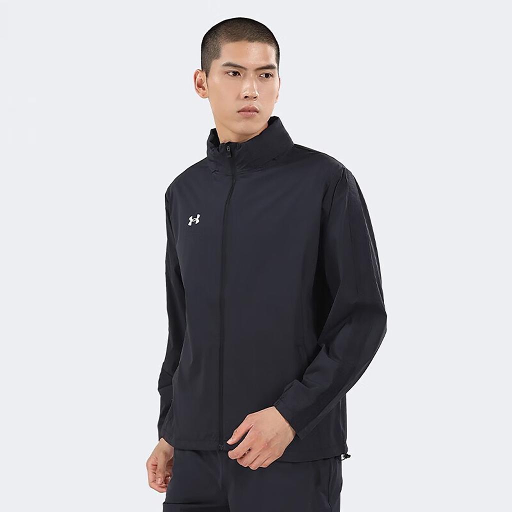 Under Armour Elastic Packable Hooded Sports Woven Jacket Men Jacket Black 22500408-001